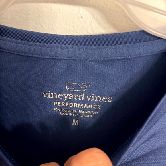 Vineyard Vines Men’s Performance Graphic Logo Long Sleeve Shirt Blue Size M - Picture 3 of 8